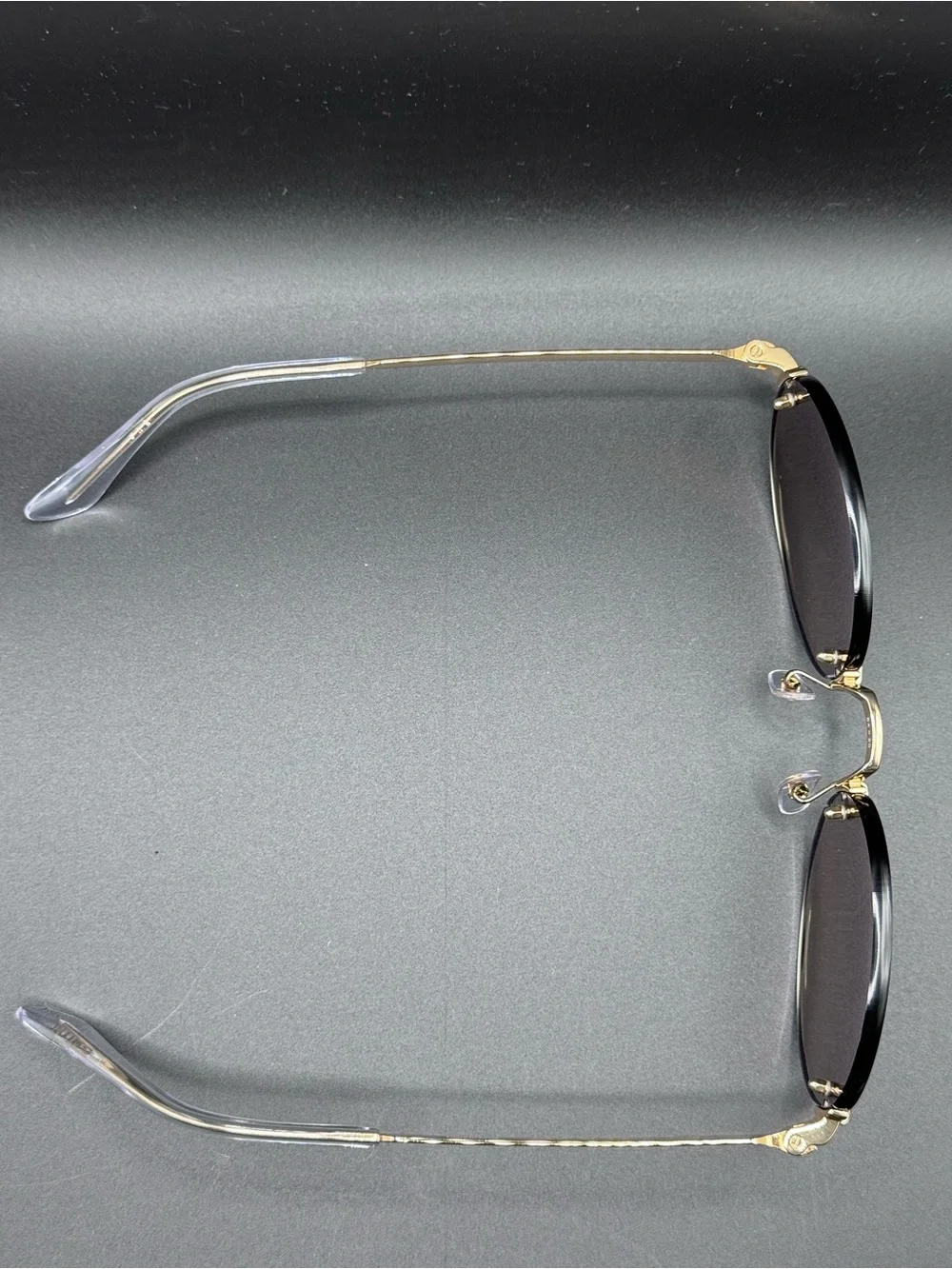 Ray-Ban Gold Frame Sunglasses with Brown Lenses and Gold Accents